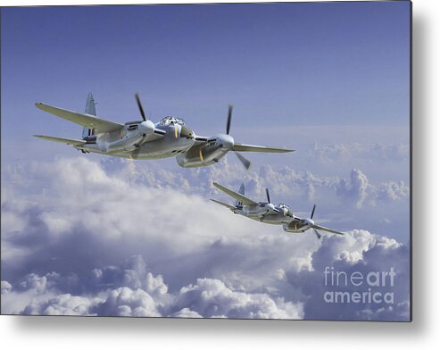 De Havilland Mosquito Metal Print featuring the digital art Mosquito Patrol by Airpower Art