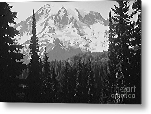 Mountain Metal Print featuring the photograph Mount Rainier by Ann Johndro-Collins