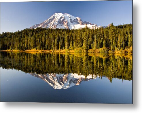 Mount Rainier Metal Print featuring the photograph Mount Rainier from Reflection Lakes by Michael Russell