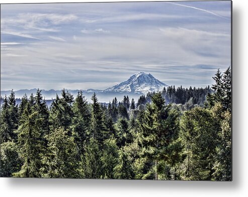 Mt. Ranier Metal Print featuring the photograph Mount Rainier in the Distance by Cathy Anderson