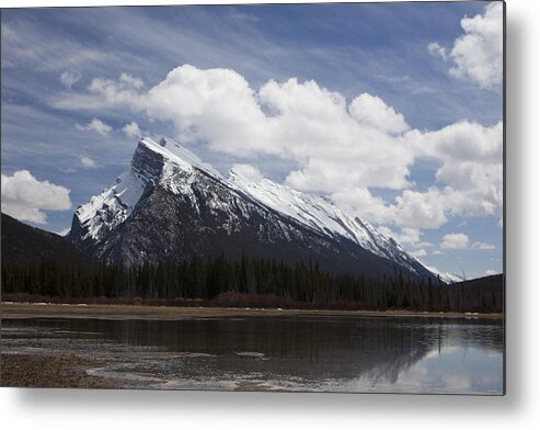 Landscape Metal Print featuring the photograph Mount Rundle and Vermilion Lake by Tony Mills