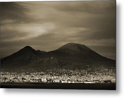 Mount Vesuvius Metal Print featuring the photograph Mount Vesuvius 2012 AD by Terence Davis