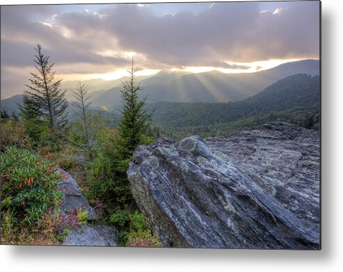 Landscape Metal Print featuring the photograph Blue Ridge Sunset #2 by Doug McPherson