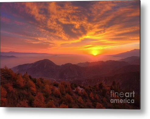 Mountain Metal Print featuring the photograph Mountain Sunset by Eddie Yerkish