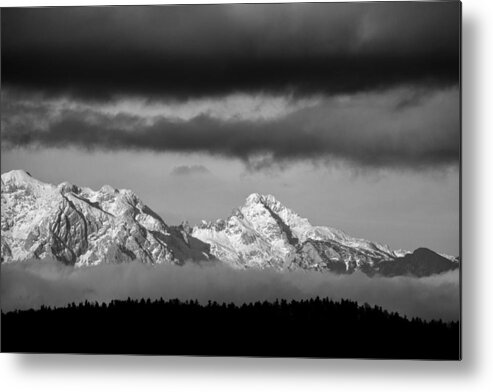 Cloudscape Metal Print featuring the photograph Mountains and clouds by Ian Middleton