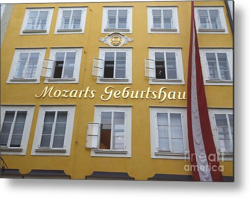 Amadeus Metal Print featuring the photograph Mozarts Birthplace Third Floor by Tom Wurl