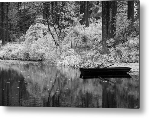 Infrared Metal Print featuring the photograph Mt. Cuba Rowboat by Gary Regulski