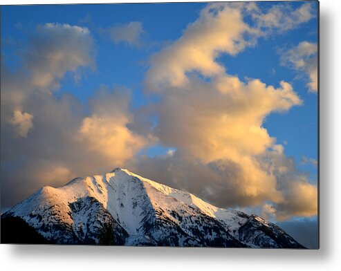 Mt. Sopris Metal Print featuring the photograph Mt. Sopris Sunset 2 by Ray Mathis