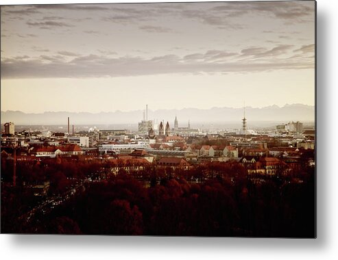 European Alps Metal Print featuring the photograph Munich Skyline by R-j-seymour