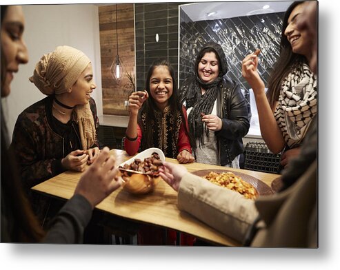 Afro-caribbean Ethnicity Metal Print featuring the photograph #MuslimGirls Iftar for Ramadan - Snacking Together by Muslim Girl
