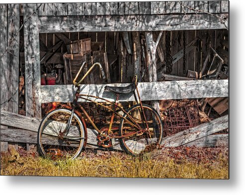 Appalachia Metal Print featuring the photograph My Old Bike by Debra and Dave Vanderlaan