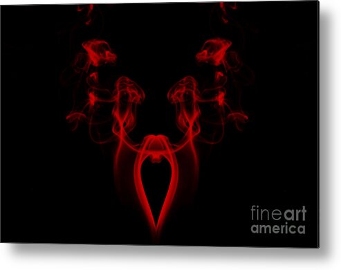 Heart Metal Print featuring the photograph My Smoking Heart Red by Steve Purnell