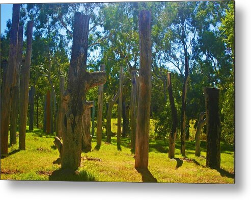 Totem Metal Print featuring the photograph Mysterious Totems by Mark Blauhoefer