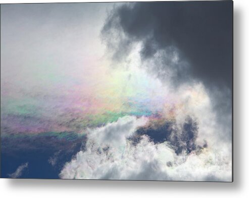 00346013 Metal Print featuring the photograph Nacreous Clouds And Evening Sun by Yva Momatiuk John Eastcott