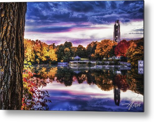 Chicago Illinois Metal Print featuring the painting Naperville In Autumn by Anthony Citro