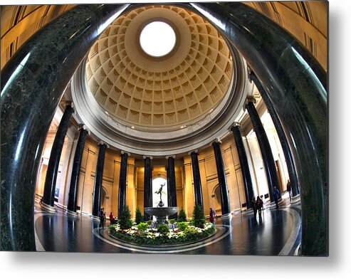 Fisheye Metal Print featuring the photograph National Gallery of Art by Mitch Cat