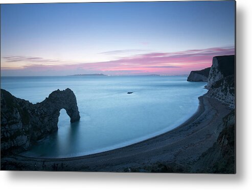 Water's Edge Metal Print featuring the photograph Natural Stone Arch, Dorset, Uk by Travelpix Ltd