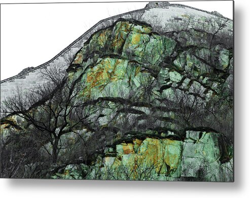 Chinese Culture Metal Print featuring the photograph Natural Texture Of The Mountain by Loonger