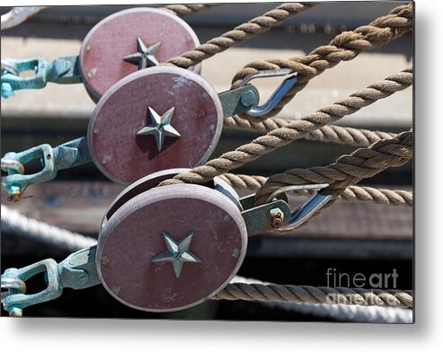 Clarence Holmes Metal Print featuring the photograph Nautical Blocks I by Clarence Holmes
