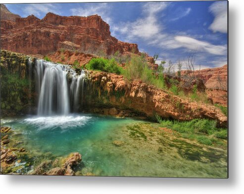 Waterfall Metal Print featuring the photograph Navajo Falls by Lori Deiter