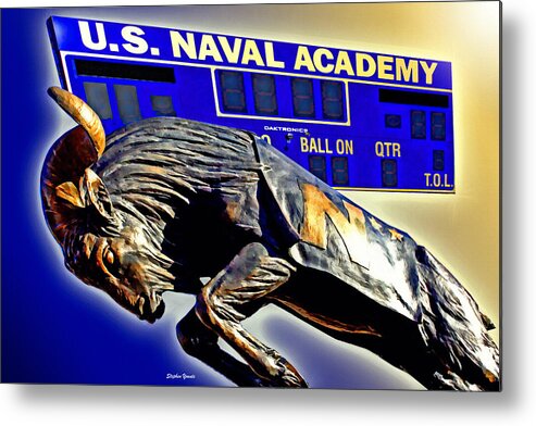 Navy Metal Print featuring the digital art Navy by Stephen Younts