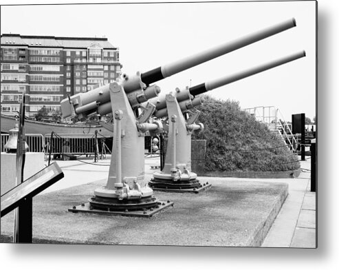 Navy Yard In Boston Metal Print featuring the photograph Navy Yard in Boston by Klm Studioline