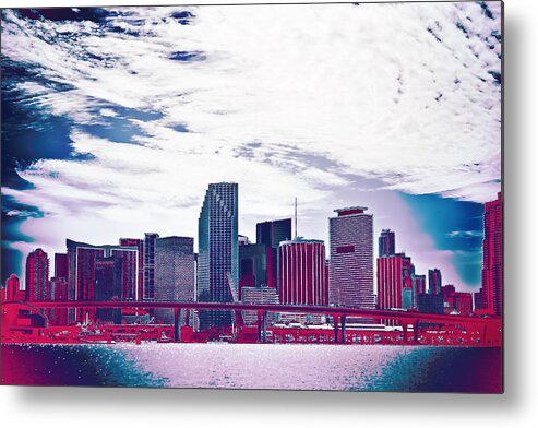 Miami Metal Print featuring the photograph Neon Soul - 20 by Michael Guirguis