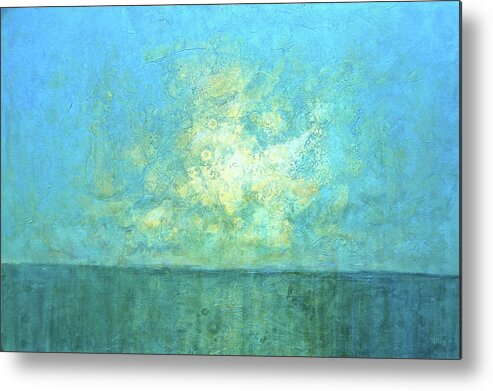 Seascape Metal Print featuring the painting New Day by Pam Talley