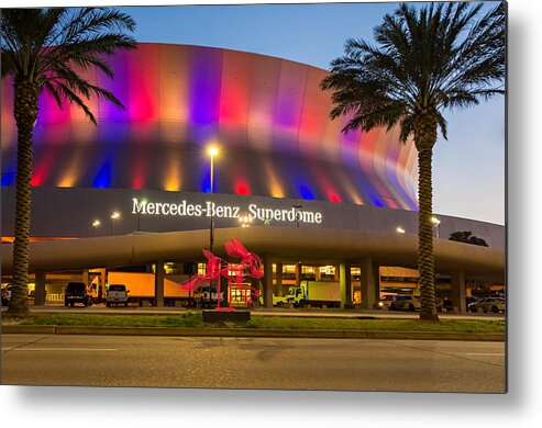  Metal Print featuring the photograph New Orleans Superdome by Steve Harrington