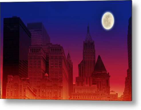 Evie Metal Print featuring the photograph New York City Skyline by Evie Carrier