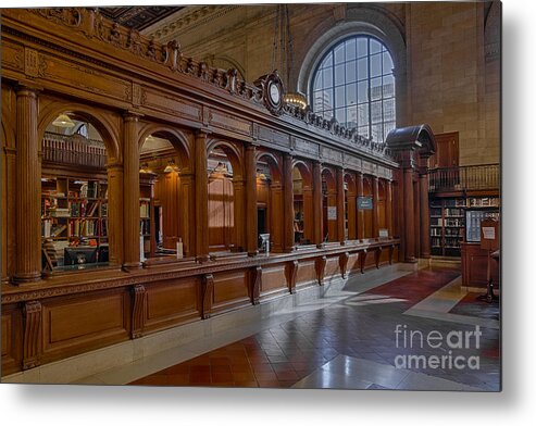 Nypl Metal Print featuring the photograph New York Public Library Book Returns by Susan Candelario