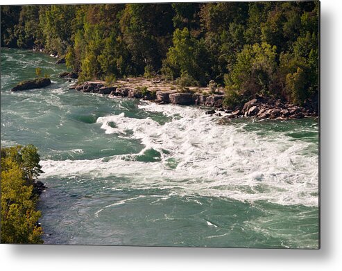 Nature Metal Print featuring the photograph Niagara river rapids by Marek Poplawski