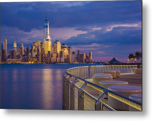 Hoboken Metal Print featuring the photograph Night Comes by Mark Rogers