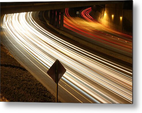 Long Exposure Metal Print featuring the photograph Night riders by Nathan Rupert