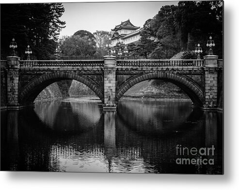 Nijubashi Bridge Metal Print featuring the photograph Nijubashi Bridge by Dean Harte