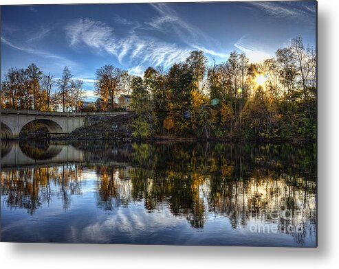 Hdr Metal Print featuring the photograph Niles Reflections by Scott Wood