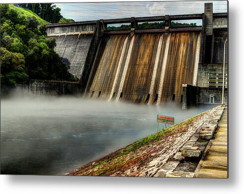 Water Metal Print featuring the photograph Norris Lake Dam by Michael Eingle