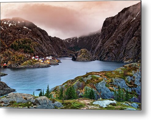 Valley Metal Print featuring the photograph Norwegian Village by Liloni Luca