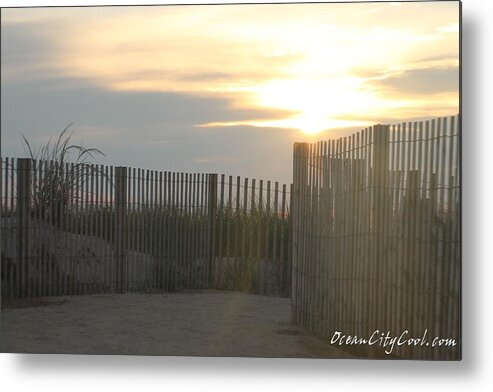 Ocean City Maryland Metal Print featuring the photograph Ocean Access at Sunrise by Robert Banach