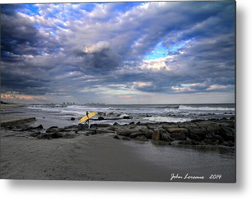 Ocean City Metal Print featuring the photograph Ocean City Surfing by John Loreaux