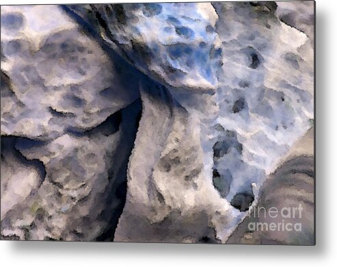 Abstract Metal Print featuring the photograph Oceans Edge by Gwyn Newcombe