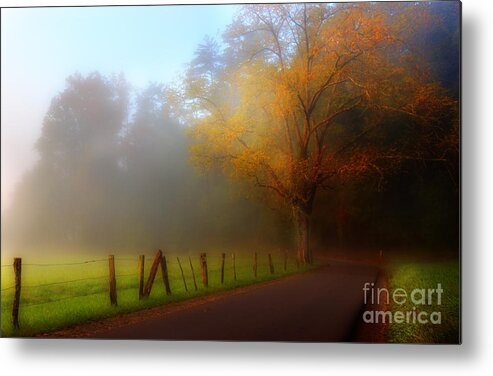 Cades Cove Metal Print featuring the photograph October And Fog by Michael Eingle