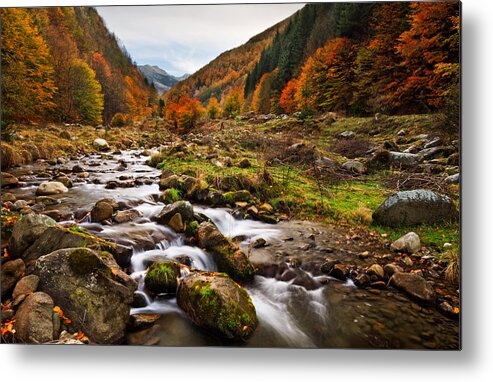 Mountain Metal Print featuring the photograph October Tales by Mircea Costina Photography