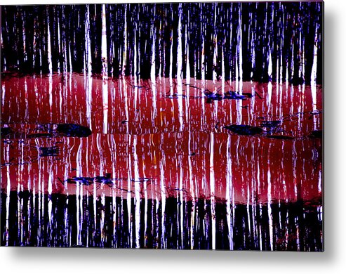 Abstract Metal Print featuring the photograph Of Stripes by Adria Trail