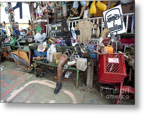 Heidelberg Project Metal Print featuring the photograph OJ House Detail 2 by Steven Dunn