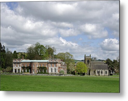 Staffordshire Metal Print featuring the photograph Okeover Hall and Manor Church by Rod Johnson