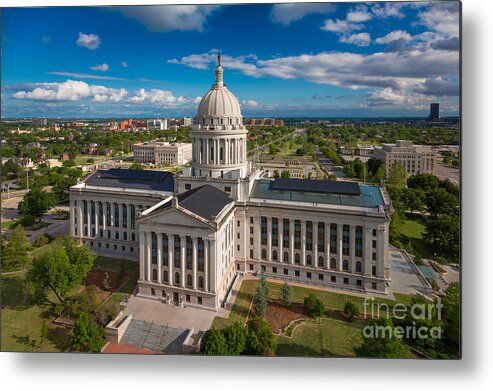 Oklahoma City Metal Print featuring the photograph Oklahoma City State Capitol Building C by Cooper Ross