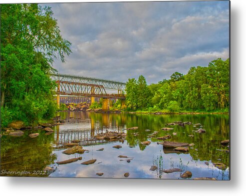 Bridges Metal Print featuring the photograph Old and New Bridges by Shannon Harrington
