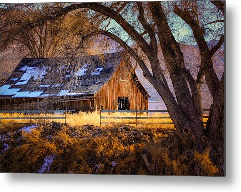 old Barn Metal Print featuring the photograph Old Barn in Sparks by Janis Knight