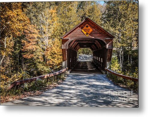 Vermont Metal Print featuring the photograph Old Covered Bridge Vermont by Edward Fielding